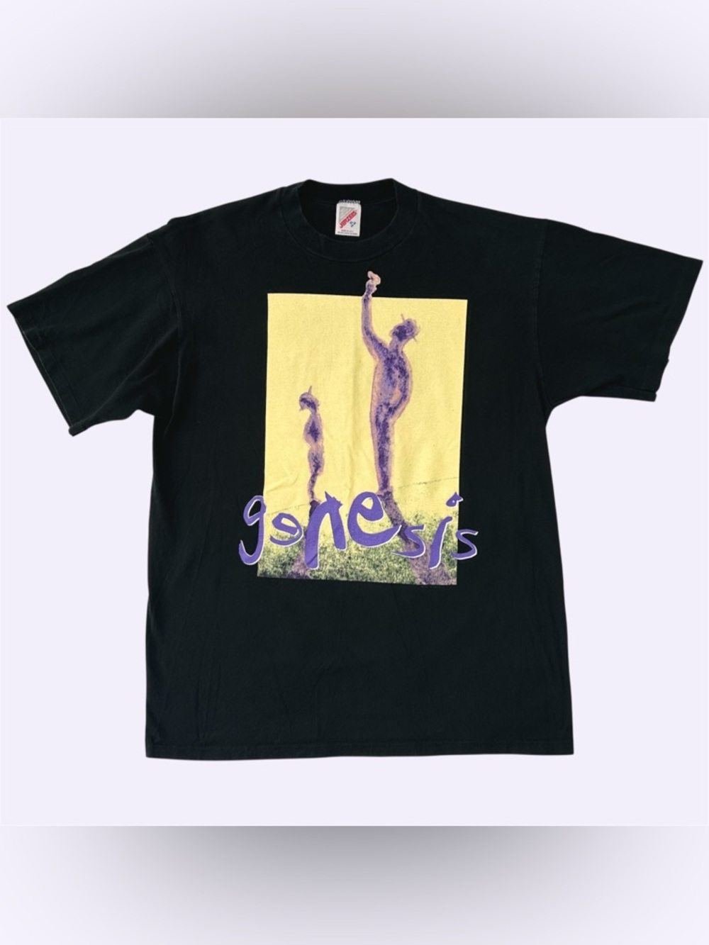 Vintage 90s 1992 Jerzees Genesis We Can’t Dance Band Tee Double Sided Black XL